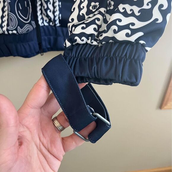 Pacsun x Oli Carrillo Smiley Face Bandana Print Blue White Full-Zip Size S - Picture 4 of 9